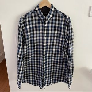 Haggar Cotton Flannel Plaid Shirt
